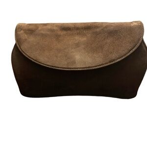 Vintage Charles Jourdan suede and leather shoulder bag 2 tone strap